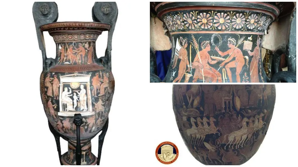 I preziosi reperti recuperati dai carabinieri