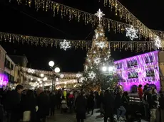 I festeggiamenti in piazza Ferretto a Mestre per l'accensione dell'albero di Natale