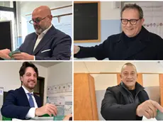 In alto da sinistra Fabio Bui, Giovanni Manildo, Alberto Stefani e Riccardo Szumski