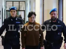 Olena Stasiuk in tribunale per l’interrogatorio di garanzia (foto Andrea Lasorte)