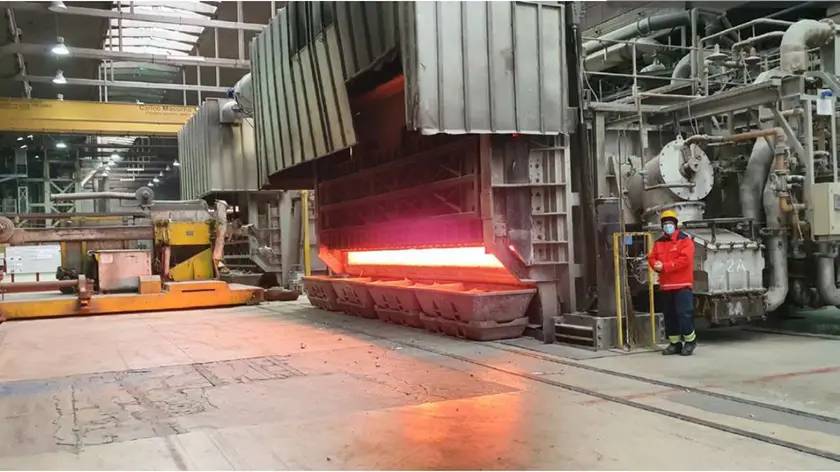 Il forno fusorio presente nello stabilimento Hydro di Feltre