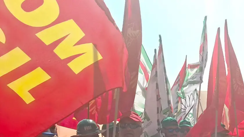 Una manifestazione della Fiom a Venezia