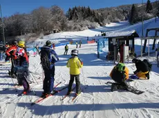 Sciatori sul Nevegal