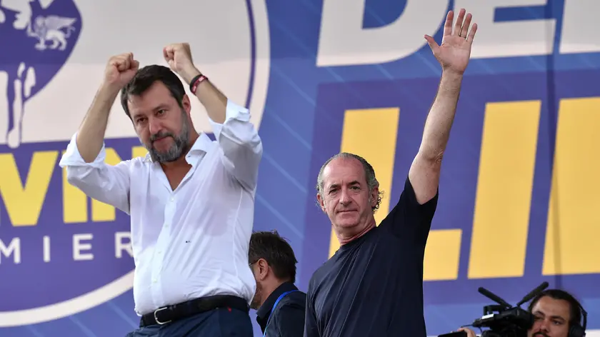 Matteo Salvini con Luca Zaia