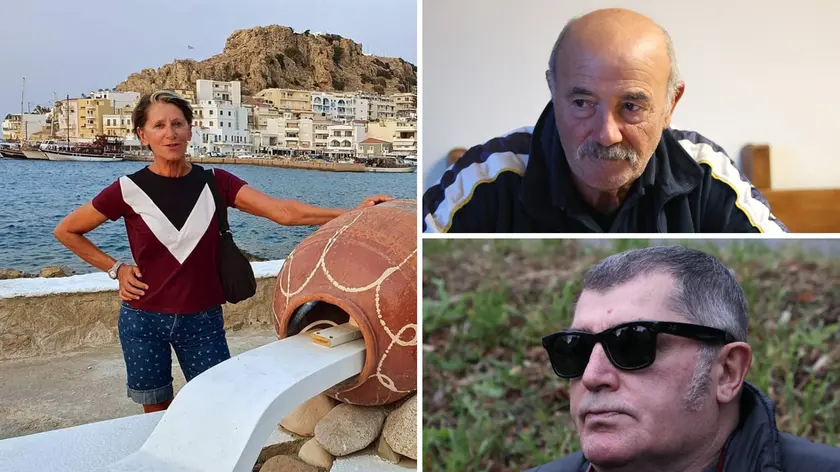 In senso orario: Liliana Resinovich, Alfonso Buonocore (foto Andrea Lasorte) e Sergio Resinovich