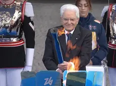 Sergio Mattarella ha acceso il braciere olimpico