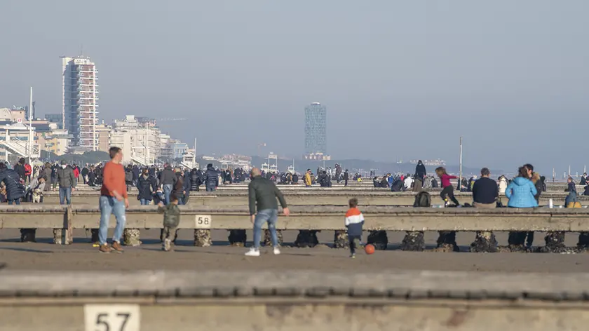 La spiaggia di Jesolo d'inverno