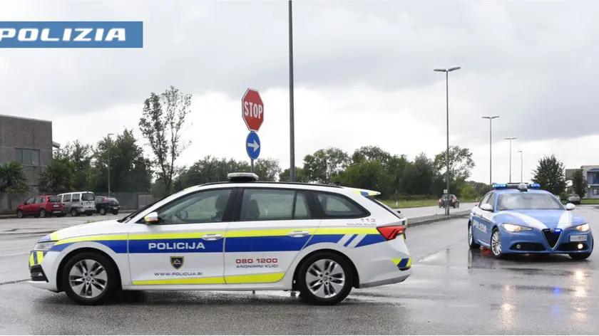 La polizia italiana e slovena