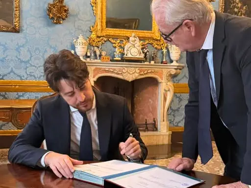 Stefani al Balbi con il segretario generale della Regione Gaspari