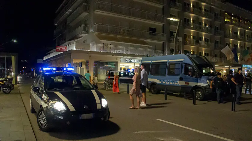 Controlli delle forze dell'ordine a Jesolo