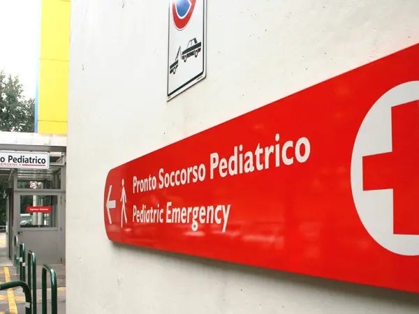 L'ingresso di un pronto soccorso pediatrico