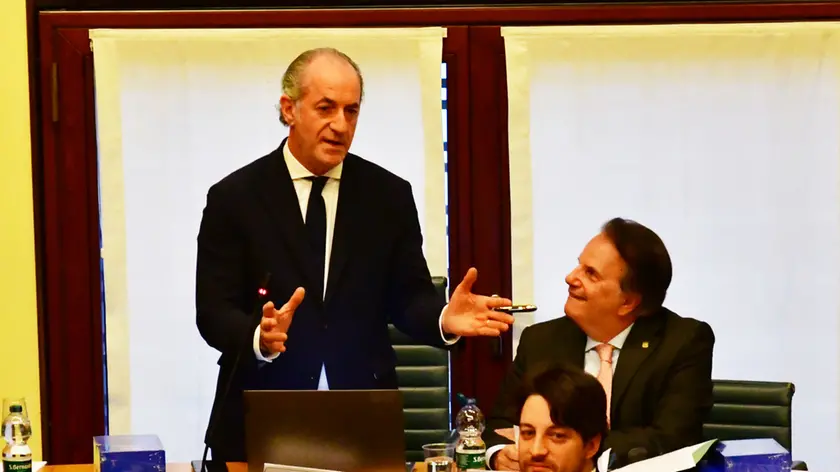 Luca Zaia in consiglio regionale