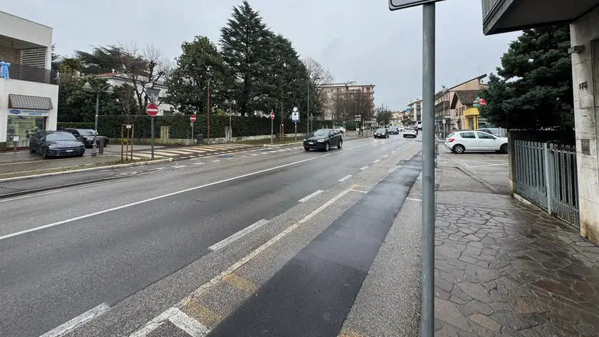 Il parcheggio vicino al municipio di Spinea