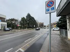 Il parcheggio vicino al municipio di Spinea