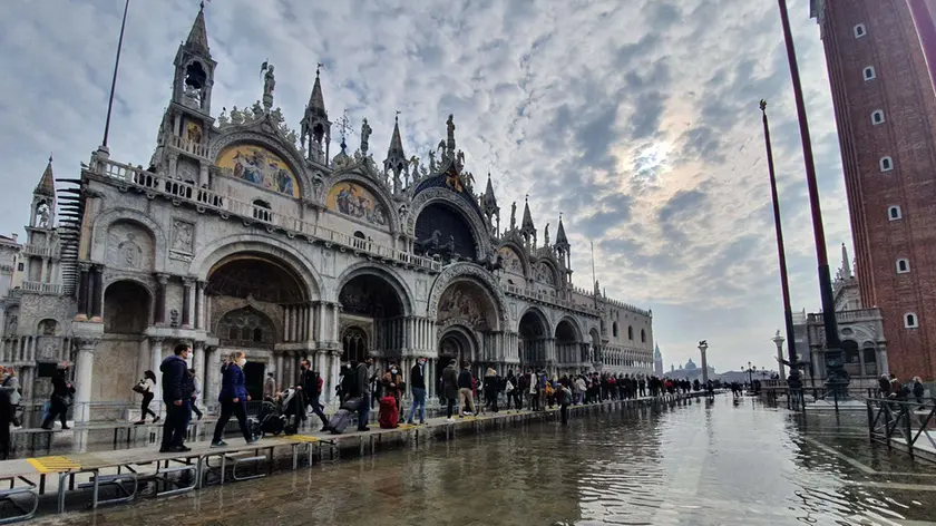 Acqua alta in piazza San Marco