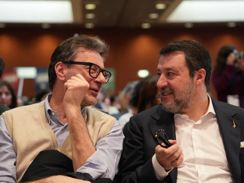 Giancarlo Giorgetti e Matteo Salvini