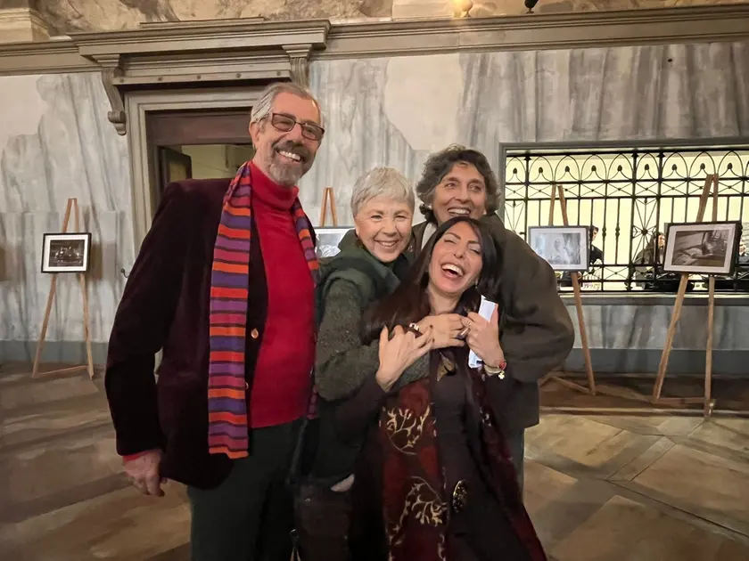 Ottavia Piccolo al centro con la direttrice Maurizia Campobasso e i registi Rosa Lina Galantino e Luigi Giuliano Ceccarelli