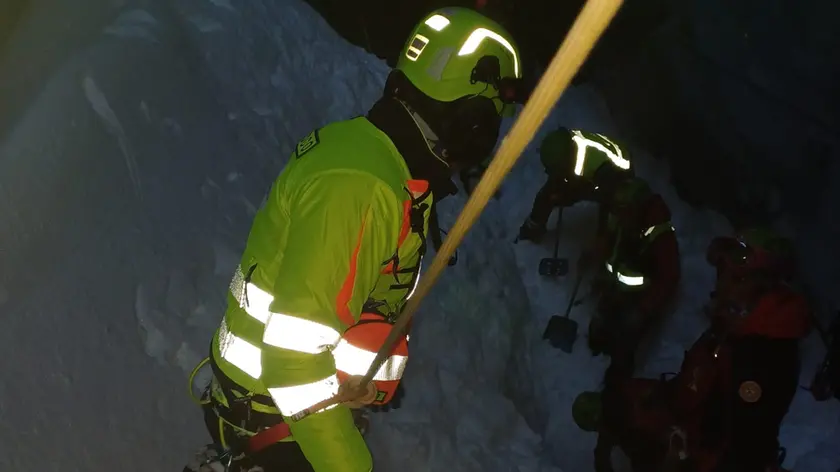 L'intervento di recupero del freerider