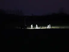 La Scientifica al lavoro sul luogo del ritrovamento. Foto Pòrcile