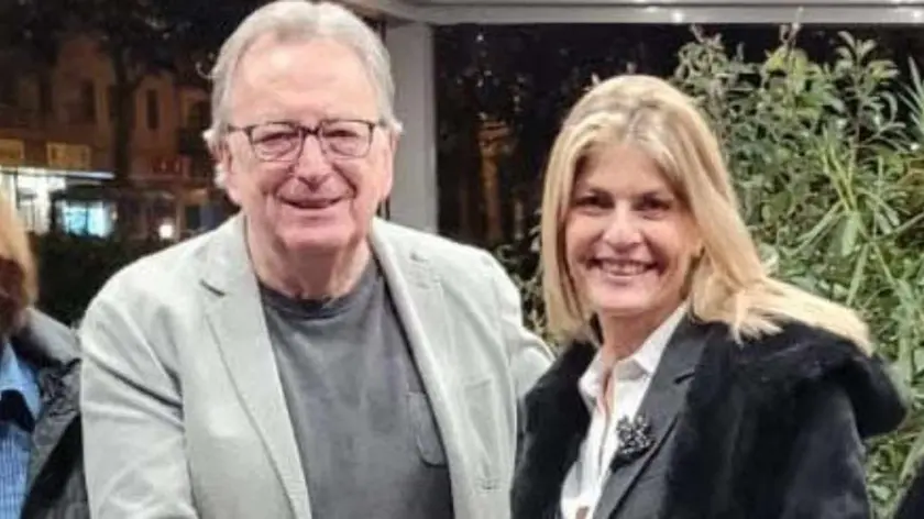 A destra Alessandra Galli De Min, con Oscar De Bona, presidente dei Bellunesi nel mondo