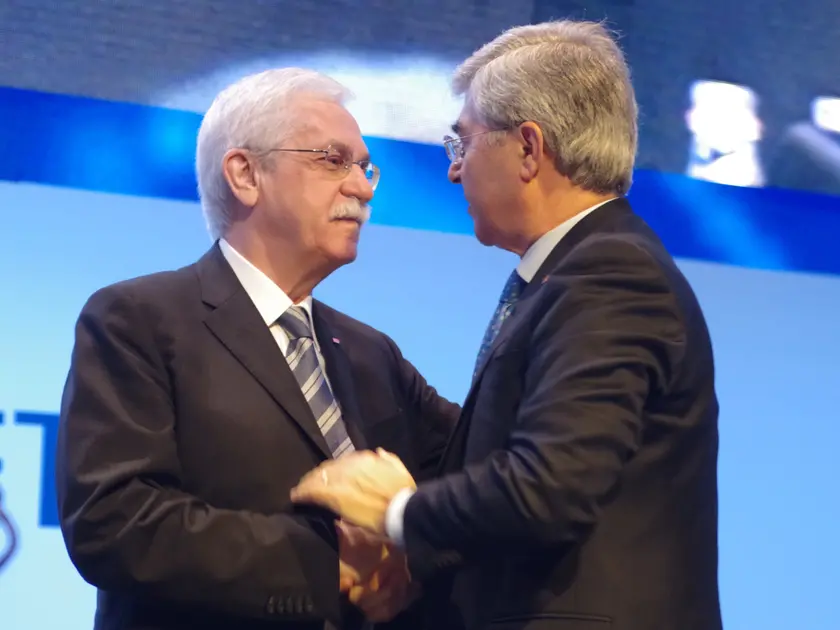 Francesco Favotto, eletto nel 2014 presidente del Cda, con Vincenzo Consoli