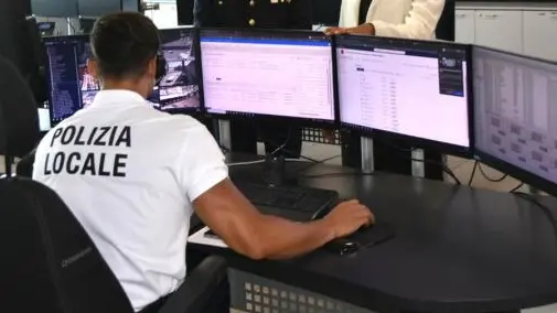 La control room della polizia locale al Tronchetto