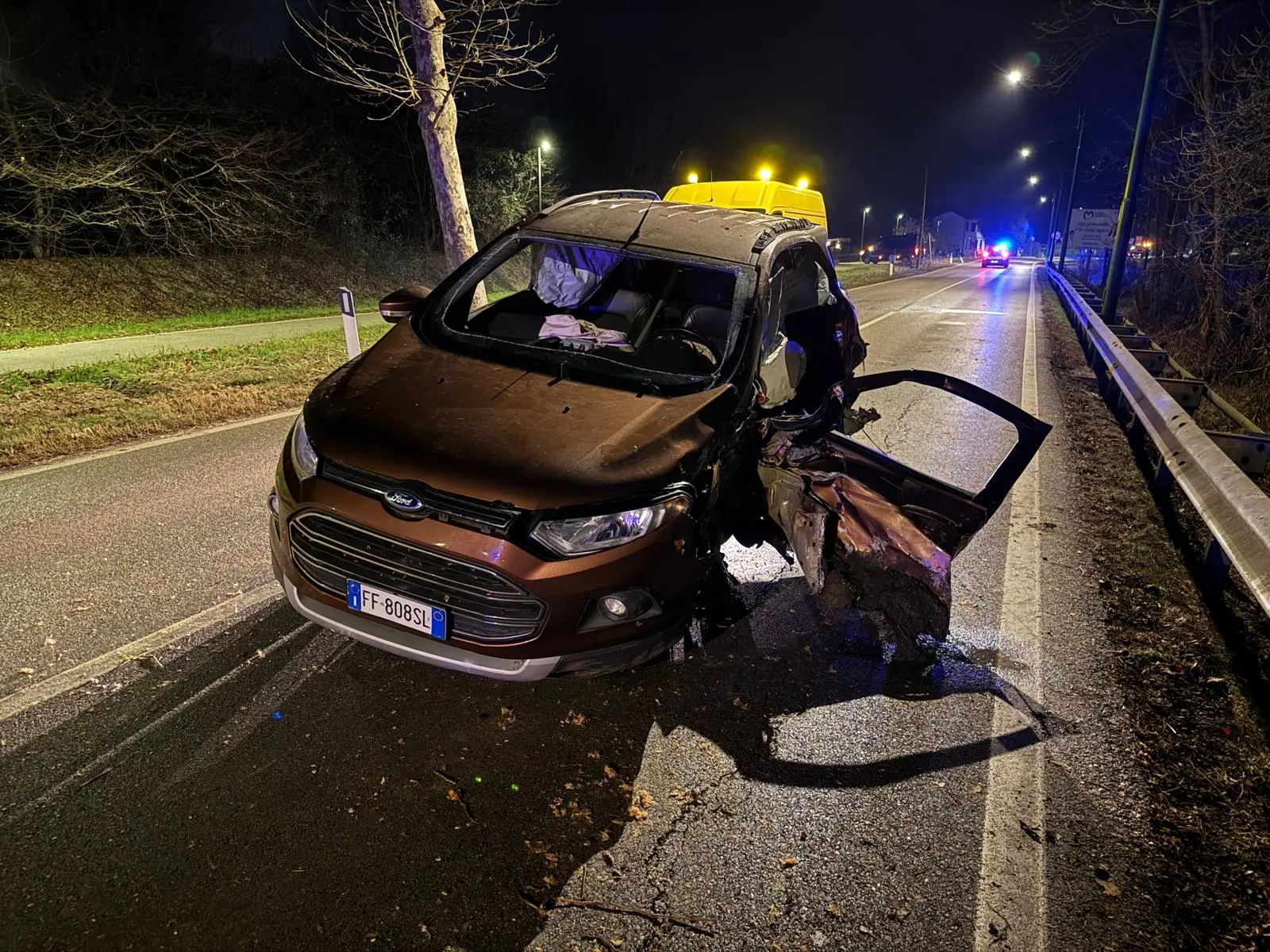 La seconda auto coinvolta nell'incidente (foto Pòrcile)