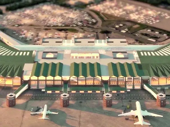Il rendering dei nuovi terminal dell'aeroporto di Venezia