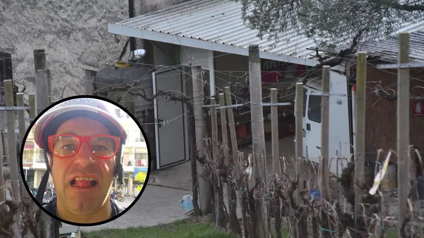 Attilio Frare (nel tondo), e il deposito dove è avvenuta l'esplosione