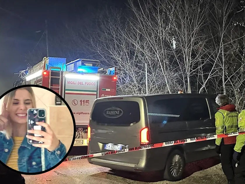 Nel tondo, Annabella Martinelli. Attorno le forze dell'ordine sul luogo del ritrovamento