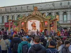 Il Palco allestito in Piazza San Marco in una passata edizione