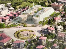 Il rendering del progetto della nuova questura tra piazzale Giovannacci e via Ulloa