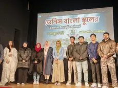 Un momento della cerimonia al teatro Kolbe a Mestre