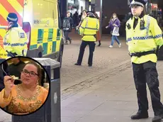 Nel tondo un’immagine di Gloria De Lazzari, e le forze dell’ordine di Manchester, la città in cui si è consumata la tragedia