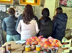 Il banchetto dell’Airc in campo San Polo e le giovani volontarie dopo il furto