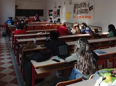 L'aula occupata dagli studenti