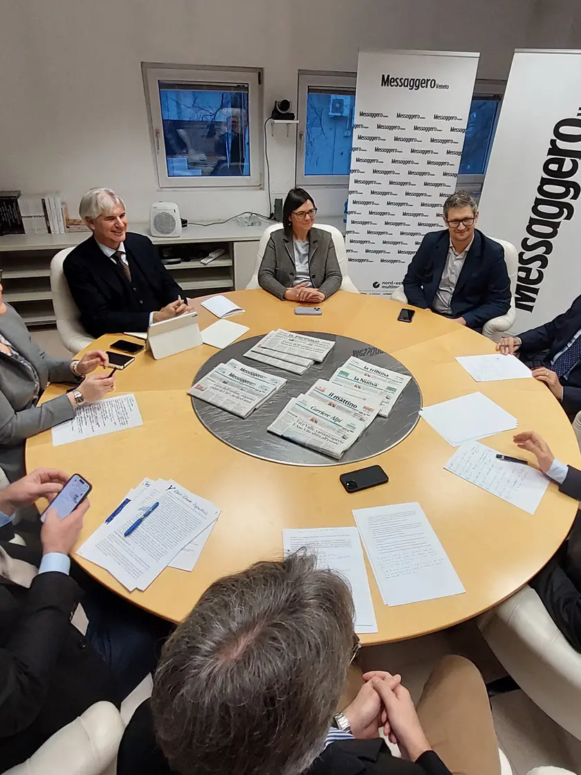 Un momento del forum con Marco Monaco organizzato da Nord Est Multimedia (foto Petrussi)