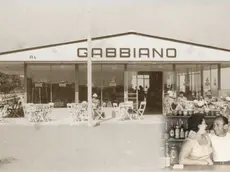 Un’immagine storica dello stabilimento Il Gabbiano a Lignano Sabbiadoro