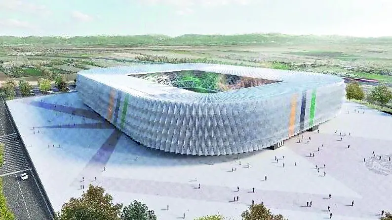 Il progetto del nuovo stadio in corso di costruzione a Tessera