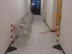 Il palasport adibito ad ambulatorio