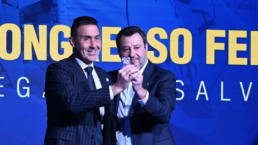Matteo Salvini e Roberto Vannacci al congresso federale della Lega