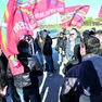Una manifestazione dei lavoratori della Pansac di Mira