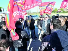 Una manifestazione dei lavoratori della Pansac di Mira