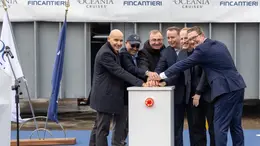 La cerimonia per il via dei lavori di Oceania Sonata a Marghera