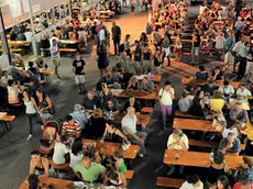 Un momento della sagra del riso di Merlengo