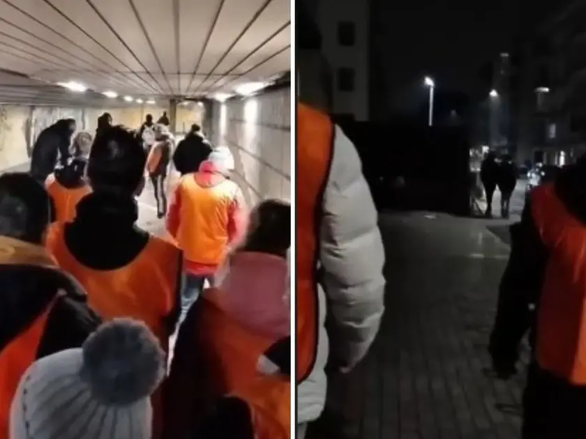 Due frame dei video diffusi in rete