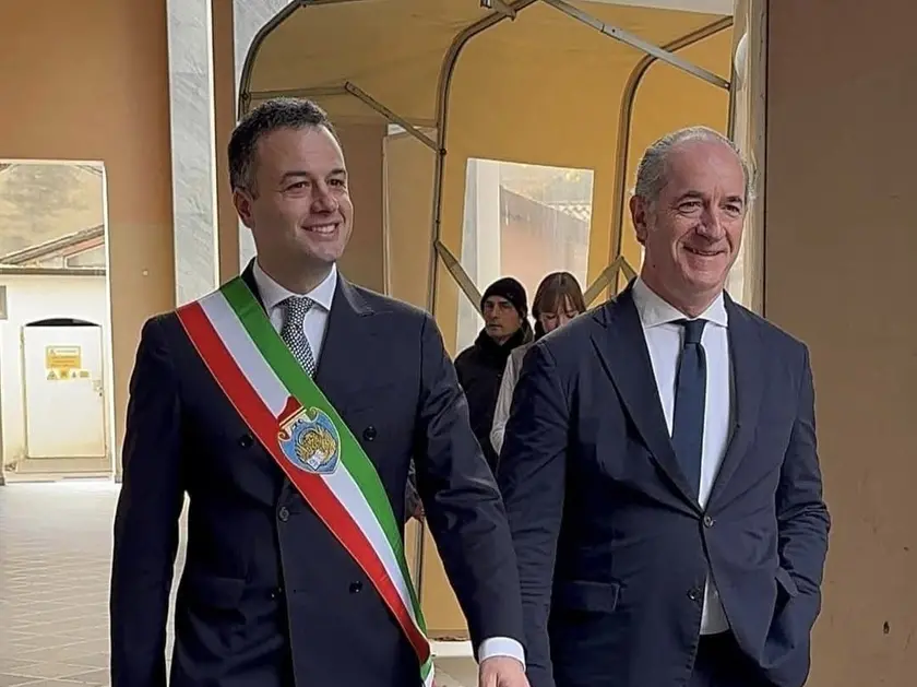 L’assessore Simone Venturini e l’ex presidente della Regione Luca Zaia