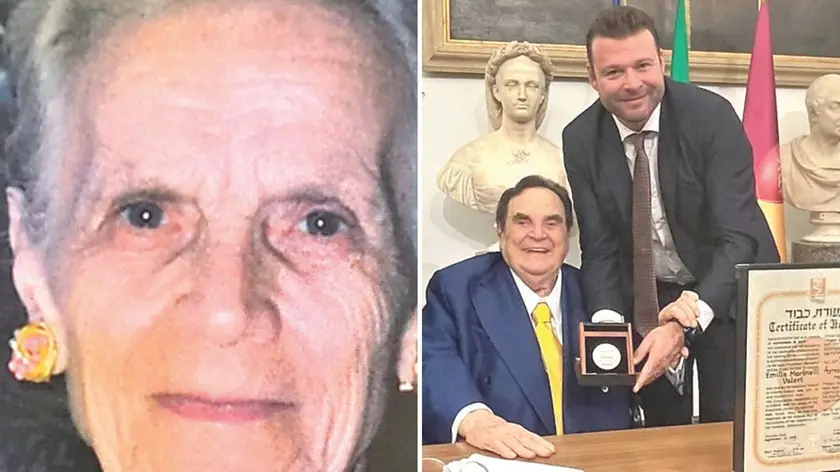A sinistra Emilia Marinelli Valori e, a destra, il figlio con il sindaco di Meolo