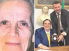 A sinistra Emilia Marinelli Valori e, a destra, il figlio con il sindaco di Meolo