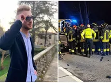 Gianluca Callegaro e a destra la scena dell'incidente